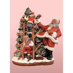   Trims The Tree   African American Santa Claus Figurine
