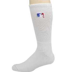  White MLB Batter Logo Tall Socks