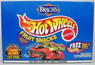 Hot Wheels   Three Boxes of Fruit Snacks  Brachs  1998  