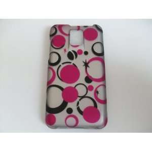  LG G2X/P999 Pink Black Bubble Ring Hard Phone Case 