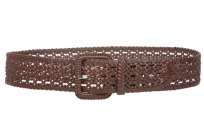 Inches Wide Hand Made Braided Square Buckle Belt  