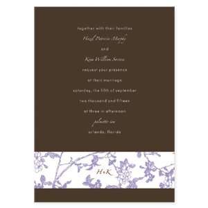  Purple Floral Band Wedding Invitations Health & Personal 