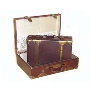  Leather Briefcase/Suitcase with Buckled Straps   S