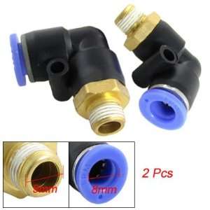  Amico 2 Pcs 8mm Air Pneumatic Tubing Connector Quick Fittings 