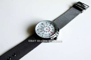 Quartz Spin Fashion Mens Unisex WHITE Wristwatche BL  