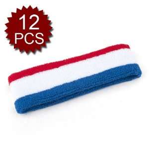   Stripe Headbands, Sweatbands (Price for 12 Pieces)