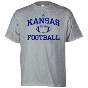   Kansas Jayhawks Ash Collegiate Football T shirt