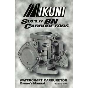  Mikuni Owners Manual for Super BN Carburetors MK BN/004 