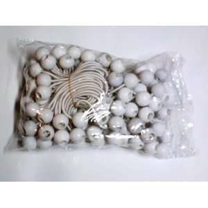  100pc Ball Bungee Cords  9 long Ball Tie Downs   white 