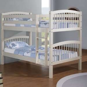 Mission Style Bunk Bed in White   Box 1 of 3 