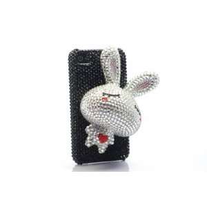  iPhone 4/4S Crystal Sleeping Bunny Love Cell Phones & Accessories