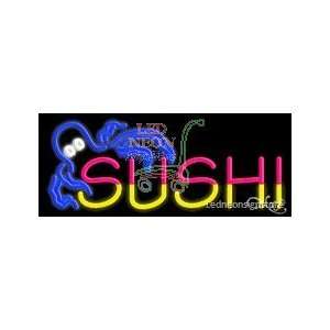 Sushi Neon Sign 13 inch tall x 32 inch wide x 3.5 inch Deep inch deep 