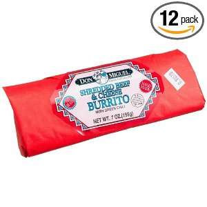 Don Miguel Shredded Beef & Cheese Burrito, 7 Ounce Individually 