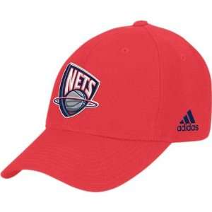   Jersey Nets Red Basic Logo Cotton Adjustable Hat