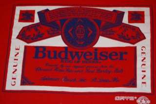 Vintage Budweiser Super Soft T Shirt Large  