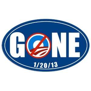  Oval Anti Obama Gone 1 20 13 Sticker 