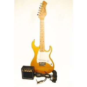  Barcelona 1/2 Size Mini Electric Guitar Package   Gold 