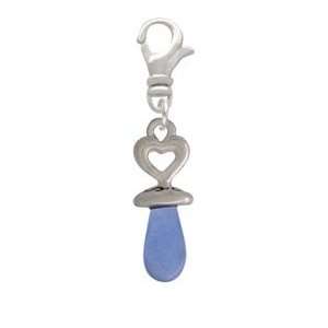  3 D Blue Baby Pacifier Clip On Charm Arts, Crafts 