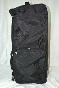   Quiksilver Black Bag Rolling Suitcase Travel Huge Extra Large  