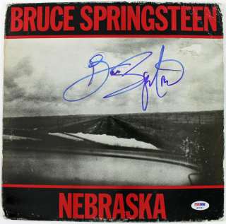 BRUCE SPRINGSTEEN NEBRASKA SIGNED ALBUM COVER PSA/DNA #Q02546  