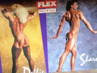 FLEX bodybuilding muscle magazine/SHARON BRUNEAU 3 95  