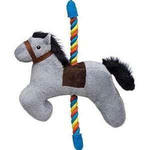  Circus Collection Carousel Horse with Rope Dog Toy, 13 L X 9 W