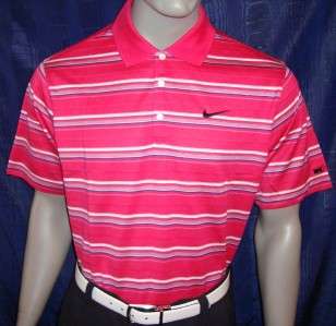   Tiger Woods Merc Textured Strp Tour w/ Ribbon Golf Polo Shirt  