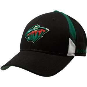Reebok Minnesota Wild Black Pro Shape Adjustable Hat  