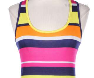 JUNIOR PLUS SIZE] Multi Color Stripes Sleeveless Tank Maxi Dress Long 