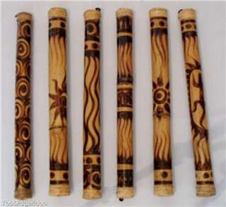 Handcrafted Bamboo Rainstick Traditional Burn Ornaments  