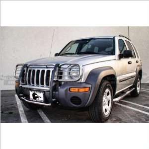   02 07 Jeep Liberty Black Horse Stainless Steel Grill Guard Automotive