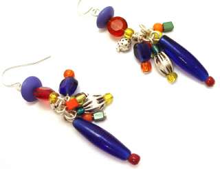  Necklace Earring Set Glass Lampwork Art CHICO 4 Strand NWOT Jewelry