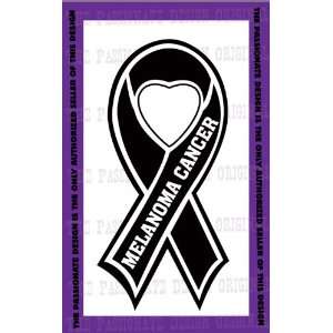  Melanoma Cancer Ribbon Decal 4 X 7 