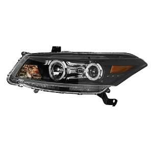 Honda Accord 08 UP Projector Headlamps 2 Dr Halo Black Clear Amber 