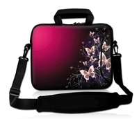 17 Purple Butterfly Laptop Shoulder Bag Case For 17.3 HP Pavilion G7 
