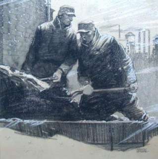 Herbert Morton Stoops (1888 1948) Coal Workers Sketch  