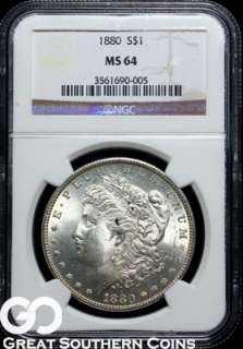 1880 NGC Morgan Silver Dollar NGC MS 64 ** NICE MORGAN  