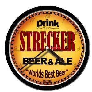  STRECKER beer and ale cerveza wall clock 