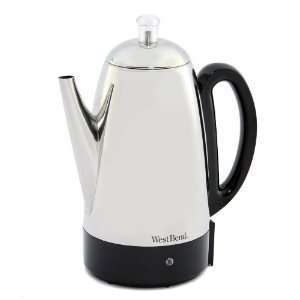   WEST BEND Electric 12 Cup Percolator Stainless Steel