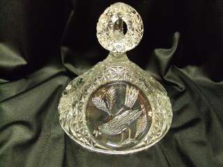 HOFBAUER THE BYRDES COLLECTION CRYSTAL CANDY DISH OR COMPOTE DISH LID 