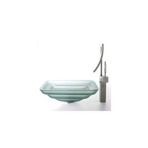  Kraus Oceania Frosted Square Glass Sink and Millennium 