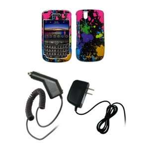 Blackberry Tour 9630   Premium Multi Color Paint Splatter Design Snap 