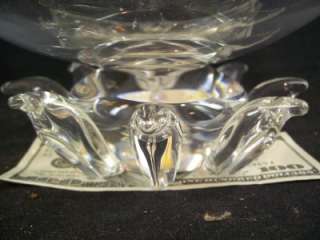 Large Steuben Footed Glass Fruit bowl   Fancy Foot  