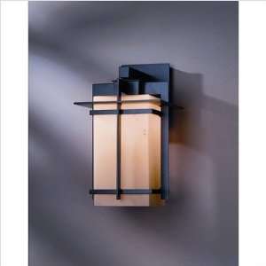   Outdoor Wall Sconce Finish Black, Shade Color Stone