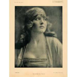1918 Print Portrait Lady Head Wrap London Salon Photography Earl 