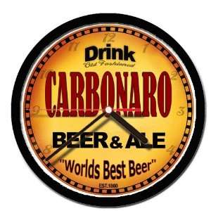  CARBONARO beer and ale cerveza wall clock 