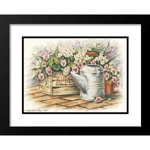   and Double Matted Art 25x29 Watering Can Impatiens