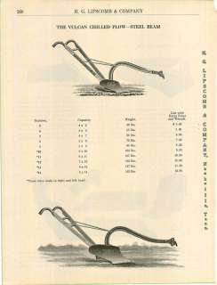 1913 Vulcan Chilled Steel Beam Plow Best Horse ad  