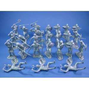  Marx Playset Toy Soldiers 60mm Medieval Knights 25 Figures 
