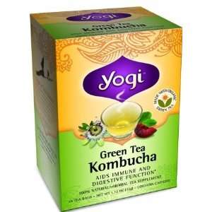 Yogi Tea Green Tea Kombucha Organic   16 Tea Bags, Pack of 